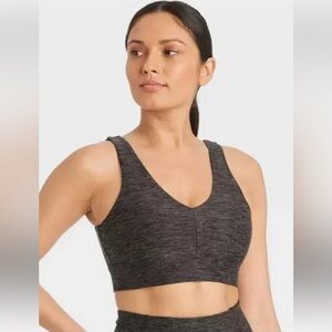 All in Motion Sports Bra Polyester Size Small Gray Wide Band Removable Pads